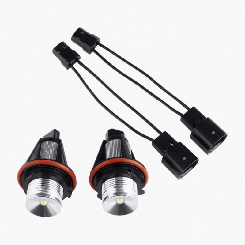 Set 2 LED-uri Marker Techstar® Angel Eyes, 5W, BMW E39,E61,E63,E65,X5, 6500K, Aluminiu - imagine 6